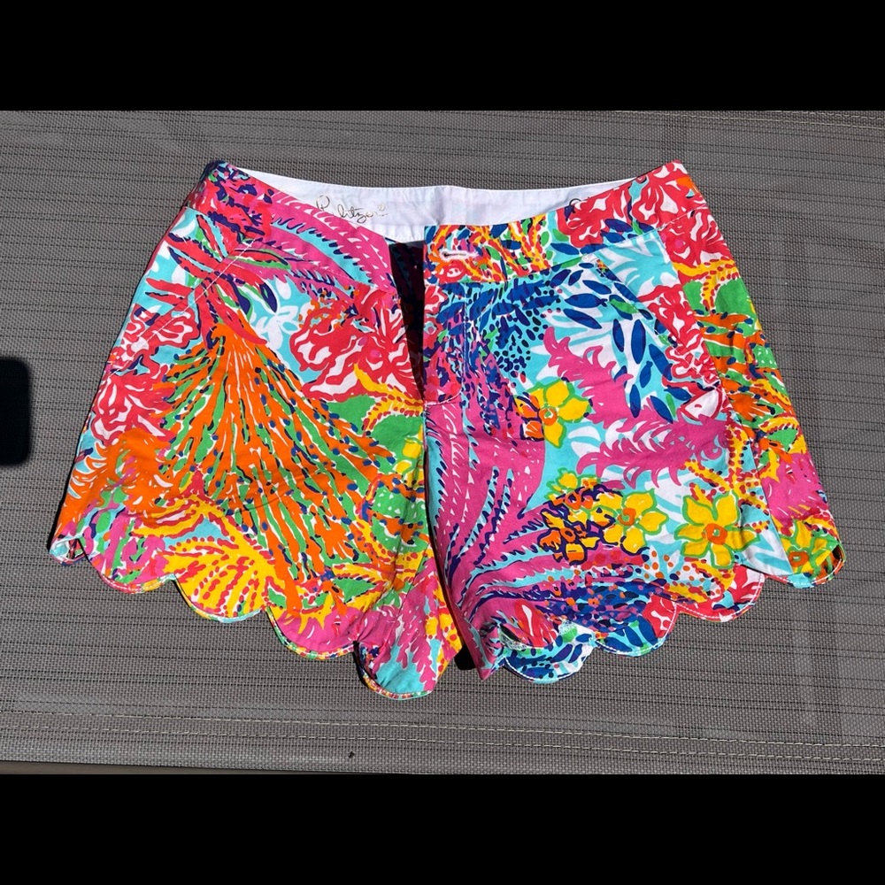 Lilly Pulitzer Size 0 Callahan Shorts Fishing for Compliments